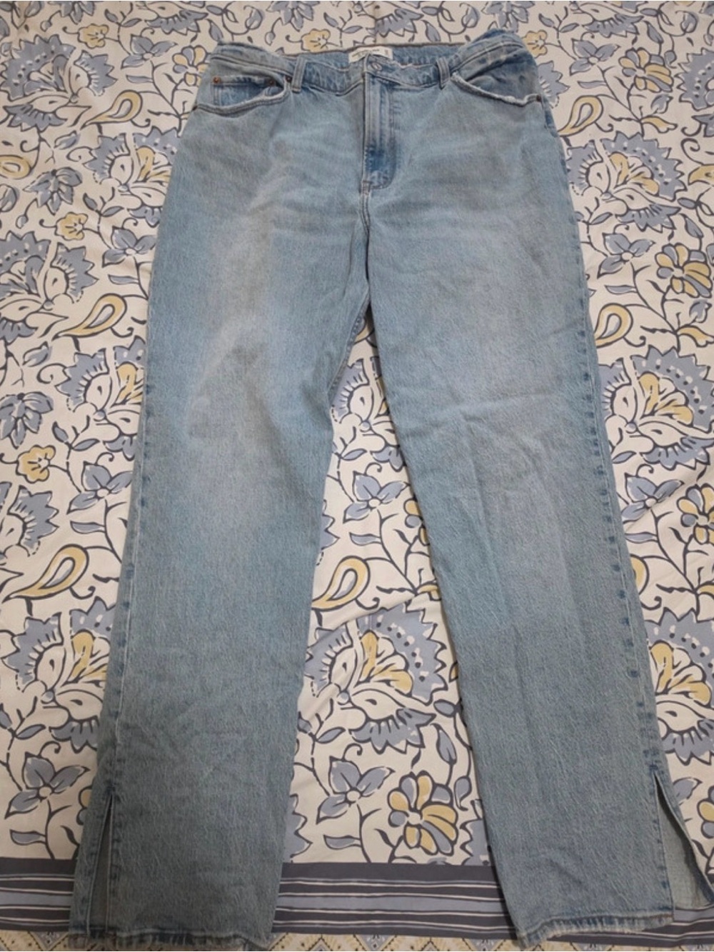 Abercrombie & Fitch Light Wash Straight-Leg Jeans
